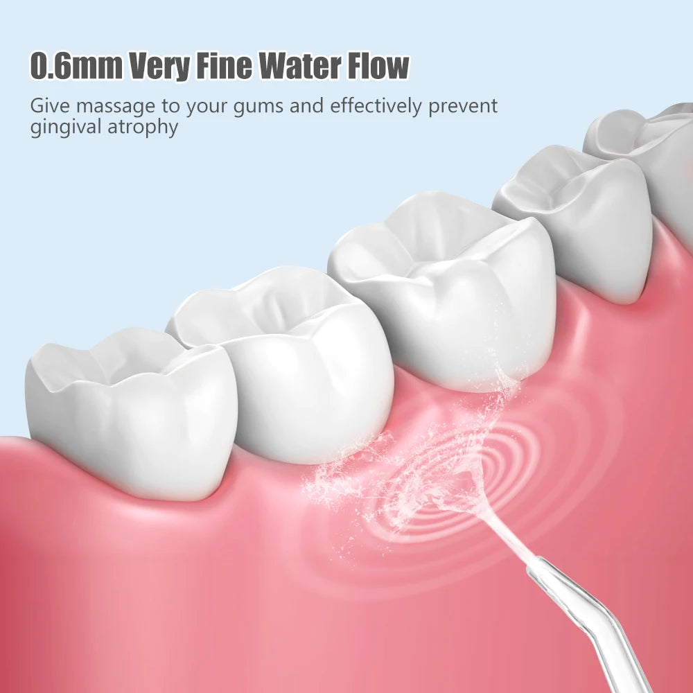 Oral Irrigator Portable Dental Water Flosser USB Rechargeable Water Jet Floss Tooth Pick 4 Jet Tip 220ml 3 Modes Teeth Cleaner ﻿