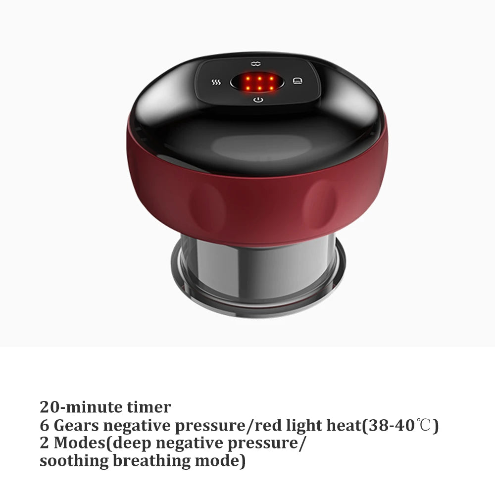 Smart Cupping Vacuum Massage Jars Heating Suction Cup Cellulite Medical Chinese Electric Cupping Therapy Body Relax Guasha Cans