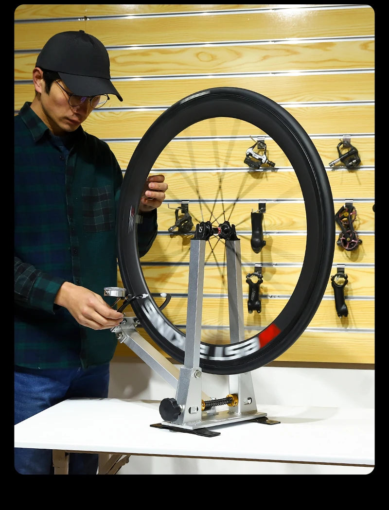 WEST BIKING Bicycle Wheel Truing Stand With Dial Indicator Gauge Tire Adjustment Rims Wheel Set MTB Road BMX Bike Repair Tools