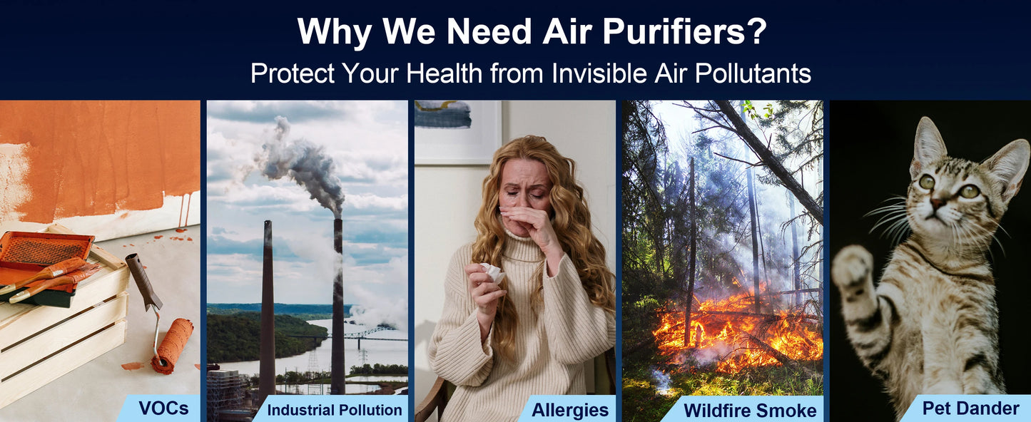 Jafanda Air Purifier for Home Bedroom 780sq ft, HEPA &Activated Carbon, Air Cleaner with Fragrance Sponge & Nightlight for Smoke