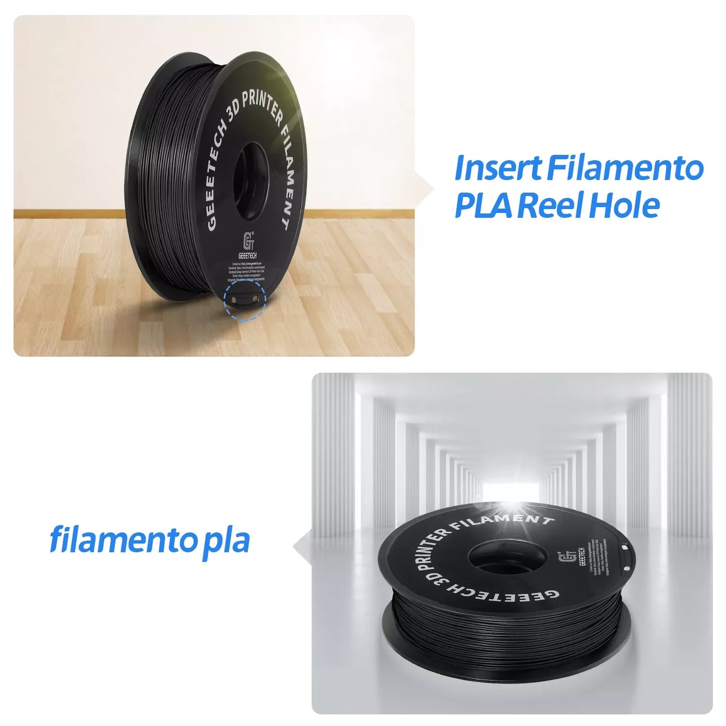GEEETECH 10Kg In One Box Matte/PETG/Silk PLA/TPU/ABS 3D PLA Filament 1.75mm Spool Wire For 3D Printer Material,Safety