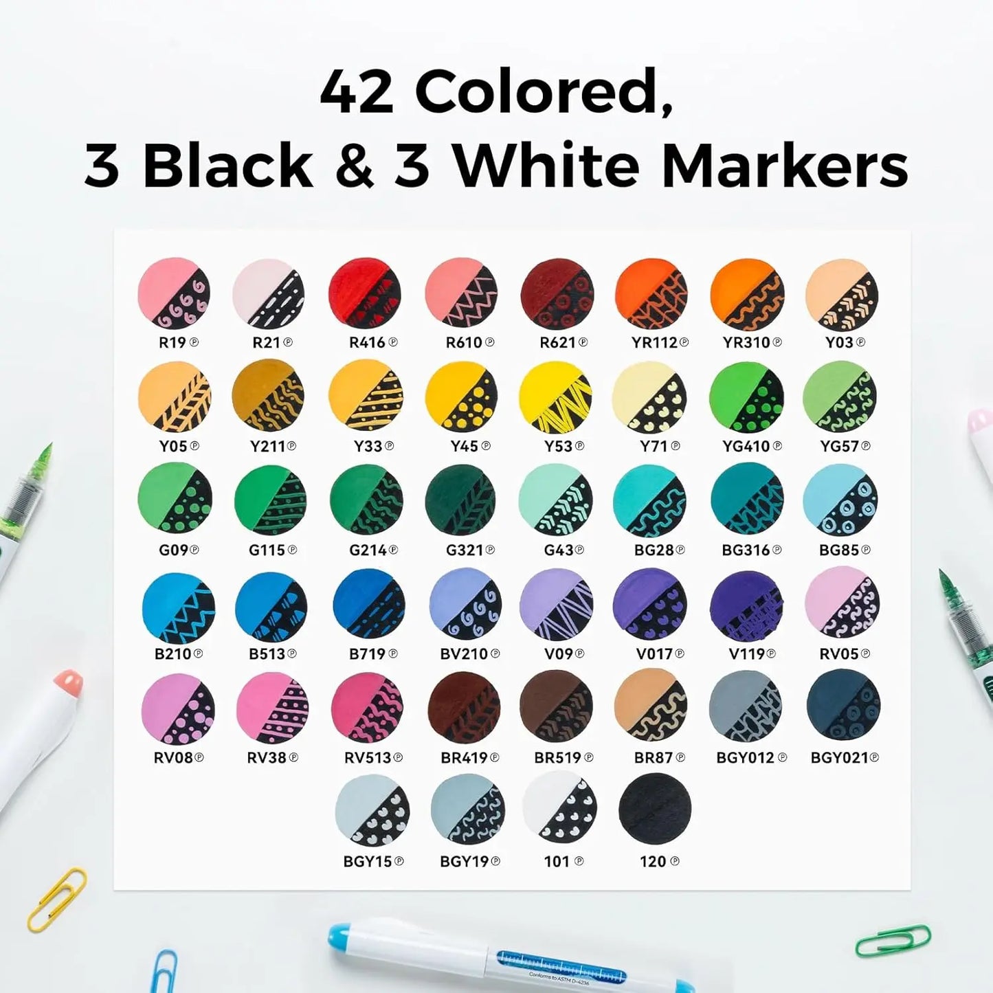 Ohuhu Nahuku Direct-ink Acrylic Markers Acrylic Paint Markers Direct Liquid Flexible Brush Tip High Opacity Paint Pens Lightfast