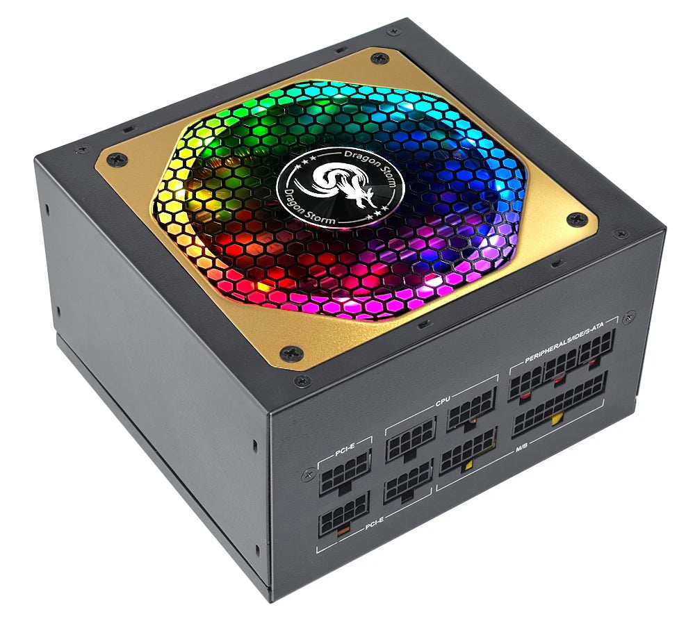 ATX 850W Full Modular 80Plus Gold Certified RGB 12V PC PSU Professional E-Sports Video Game Computer Power Supply