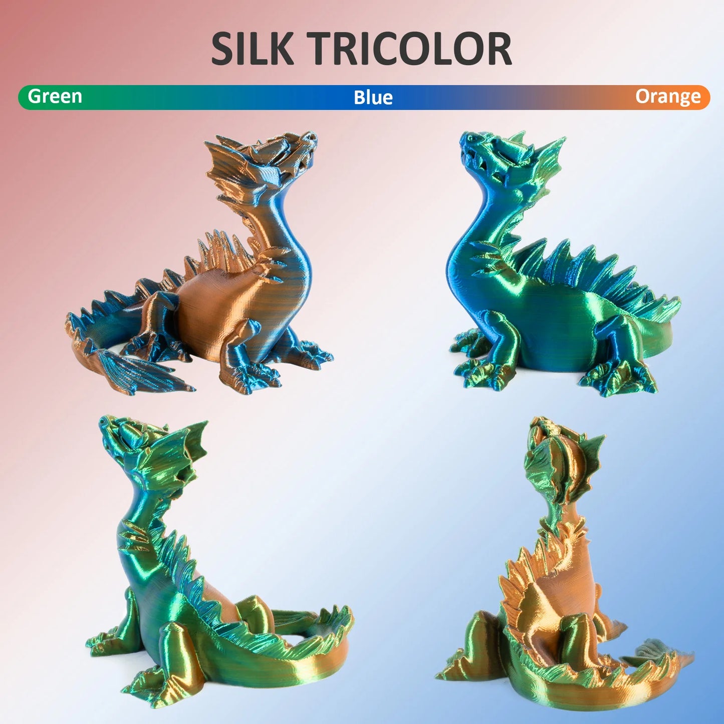 Geeetech 5Kg Three Tri Color Silk PLA Filament , 3D Filament 1,75 mm Spool Wire  (+/-0.03mm) Vacuum packaging, special color