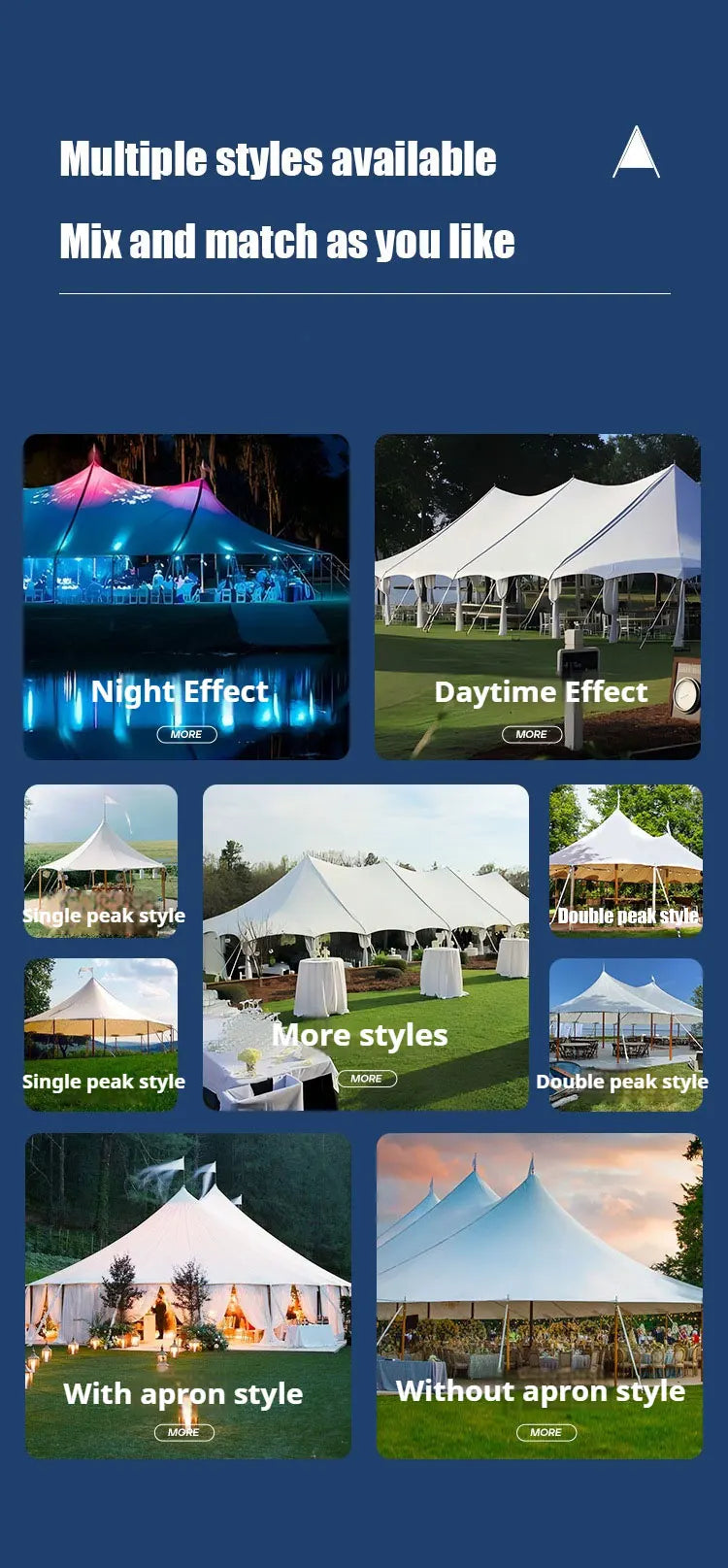 Outdoor Hotel Tent Camping Team Building Pole Tent Party Restaurant Resort Wedding Luxury Tent Hot Sale Wild Luxury Canopy Tent