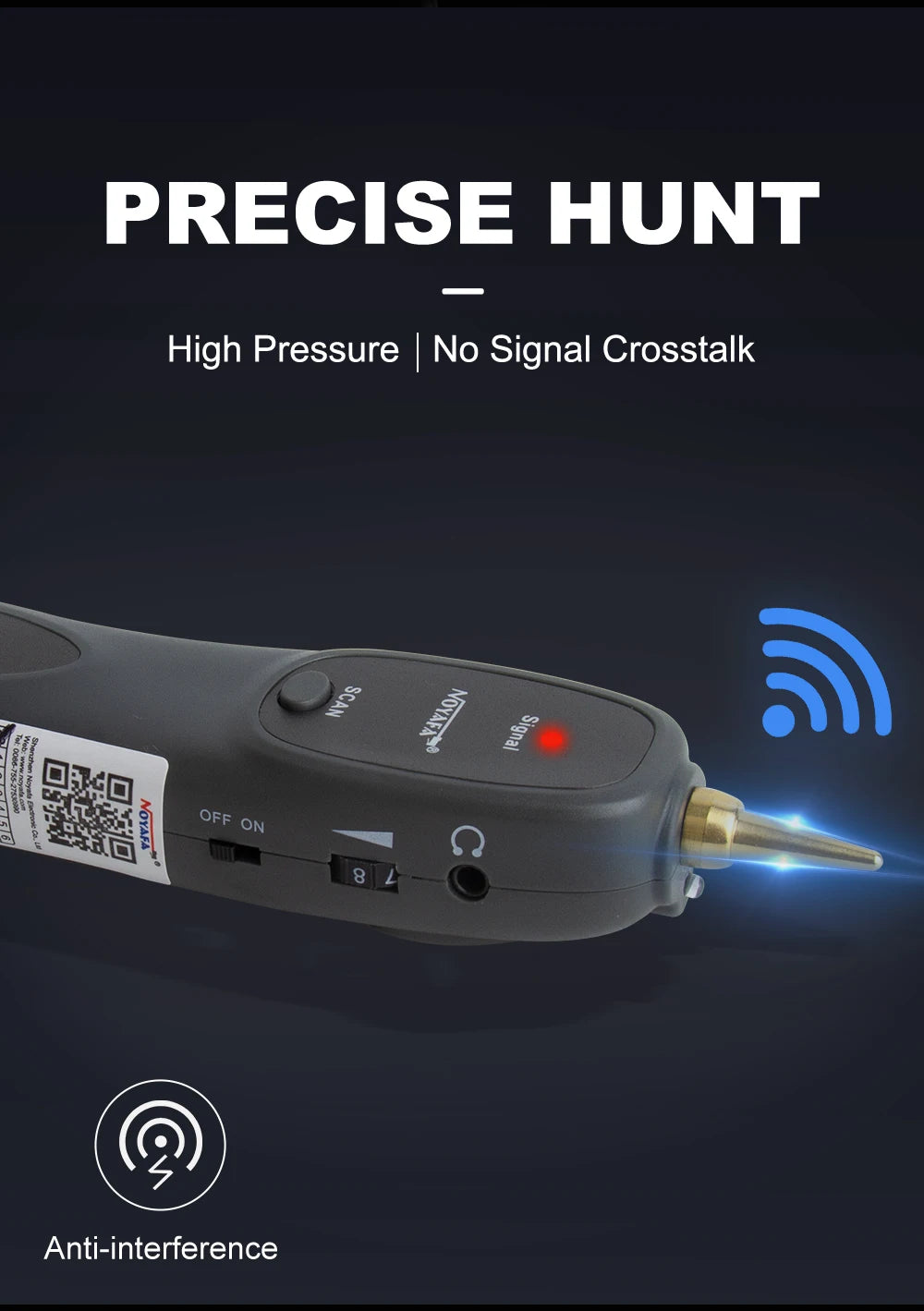 NOYAFA NEW NF-811 Network Cable Tester RJ11 RJ45 Telephone Wire Tracker Toner Ethernet Cable Detector Line Continuity Test Tool