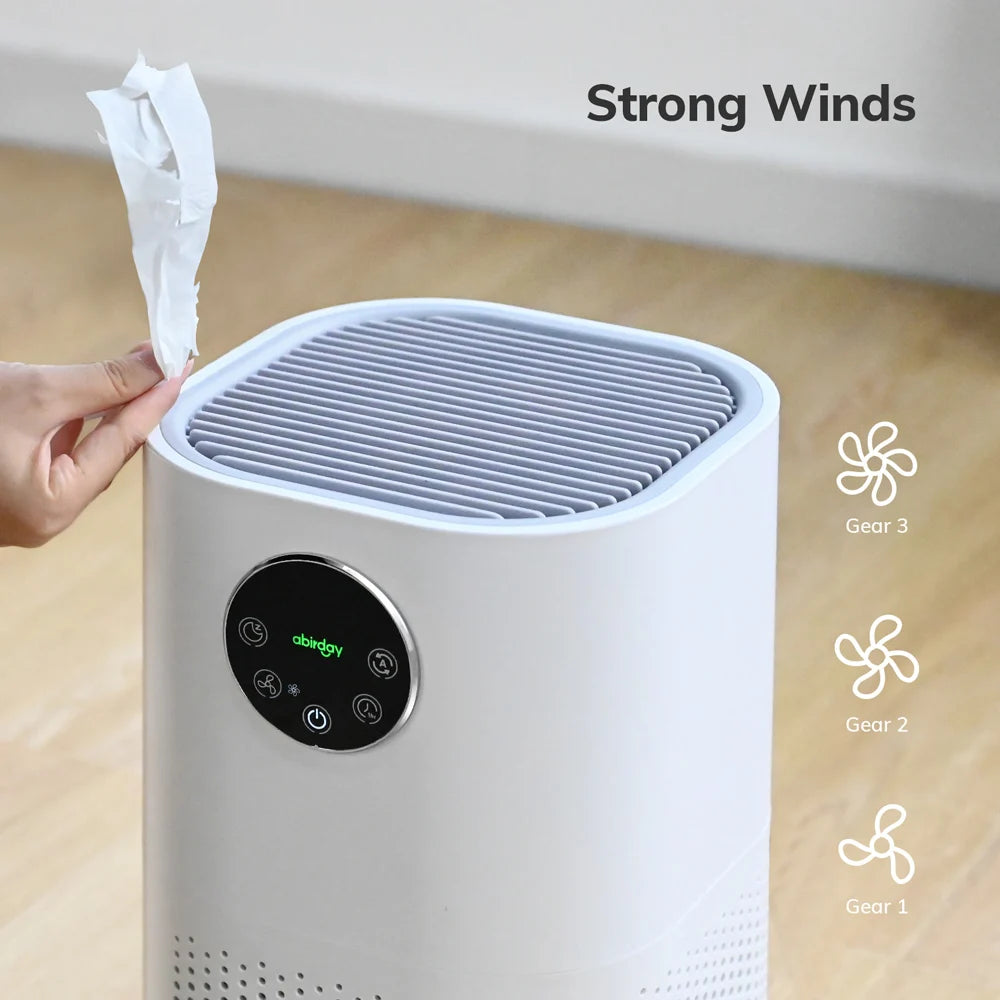 Air Purifier with Humidifier Combo for Home Allergies and Pets Hair, Smokers in Bedroom, H13 True HEPA Filter，2-in-1