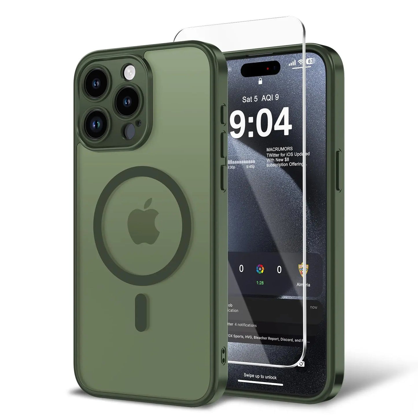 for iPhone 16E/iPhone 17E Case with Screen Protector, [Compatible with Magsafe] Ultra Slim Translucent Matte Shockproof Protecti
