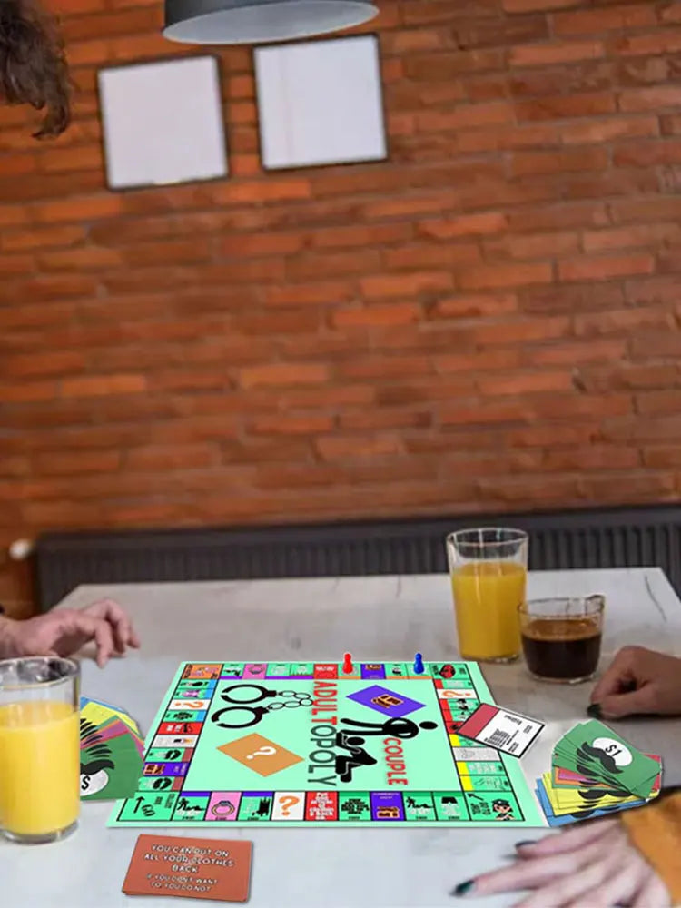 Adultopoly Board Game Couple Adult Opoly Board Game Portable Couple Game Entertainment Board Game Valentines Gifts for Him Her