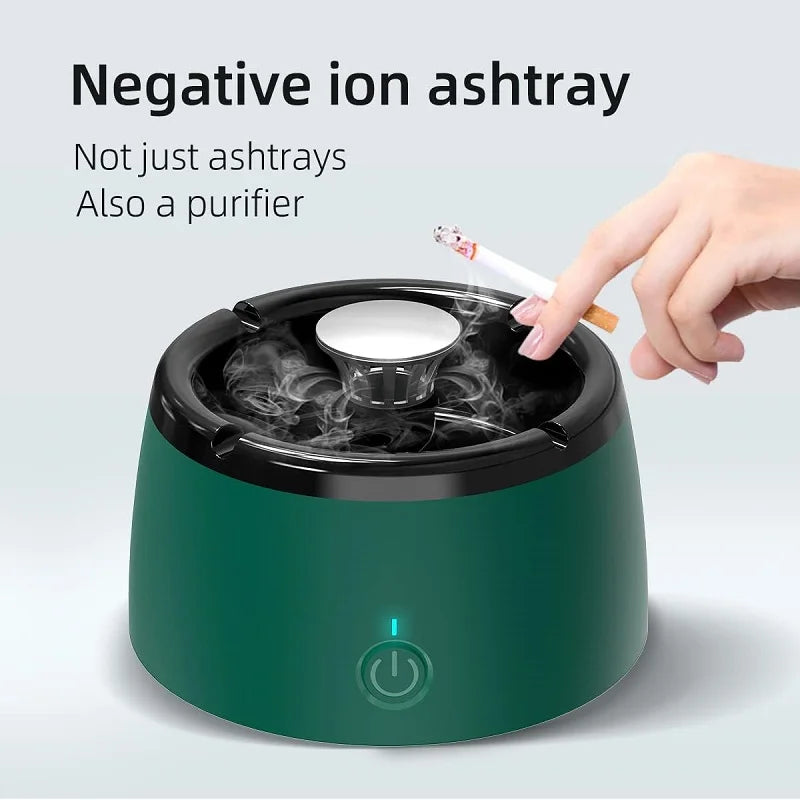 Ashtray with Air Purification USB Charging Smoke Automatic Removal Ashtrays Smoke Eliminator Air Purifier Ash Tray for Home