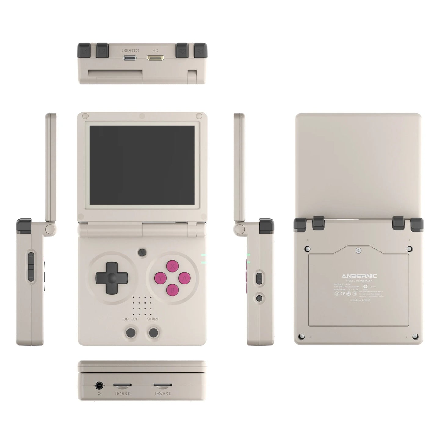 ANBERNIC RG35XXSP 3.5'' IPS Screen Flip Handheld Console Linux System HDMI-compatible TV Output  64G 5500 Games Pre-installed