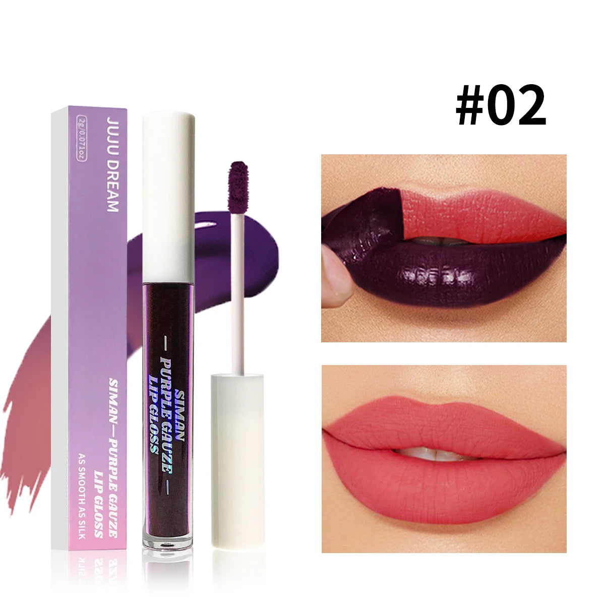 JUJU DREAM Peel Off Lip Stain Set, 3 Colors Long-Lasting Waterproof Pink Lip Tint, Transfer-Proof Non-Stick Cup Lip Makeup