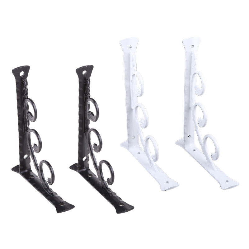 2 Pieces Triangular Shape Floating Shelf Brackets Invisible Shelf Support Right Angle Metal Wall Mounted Brackets