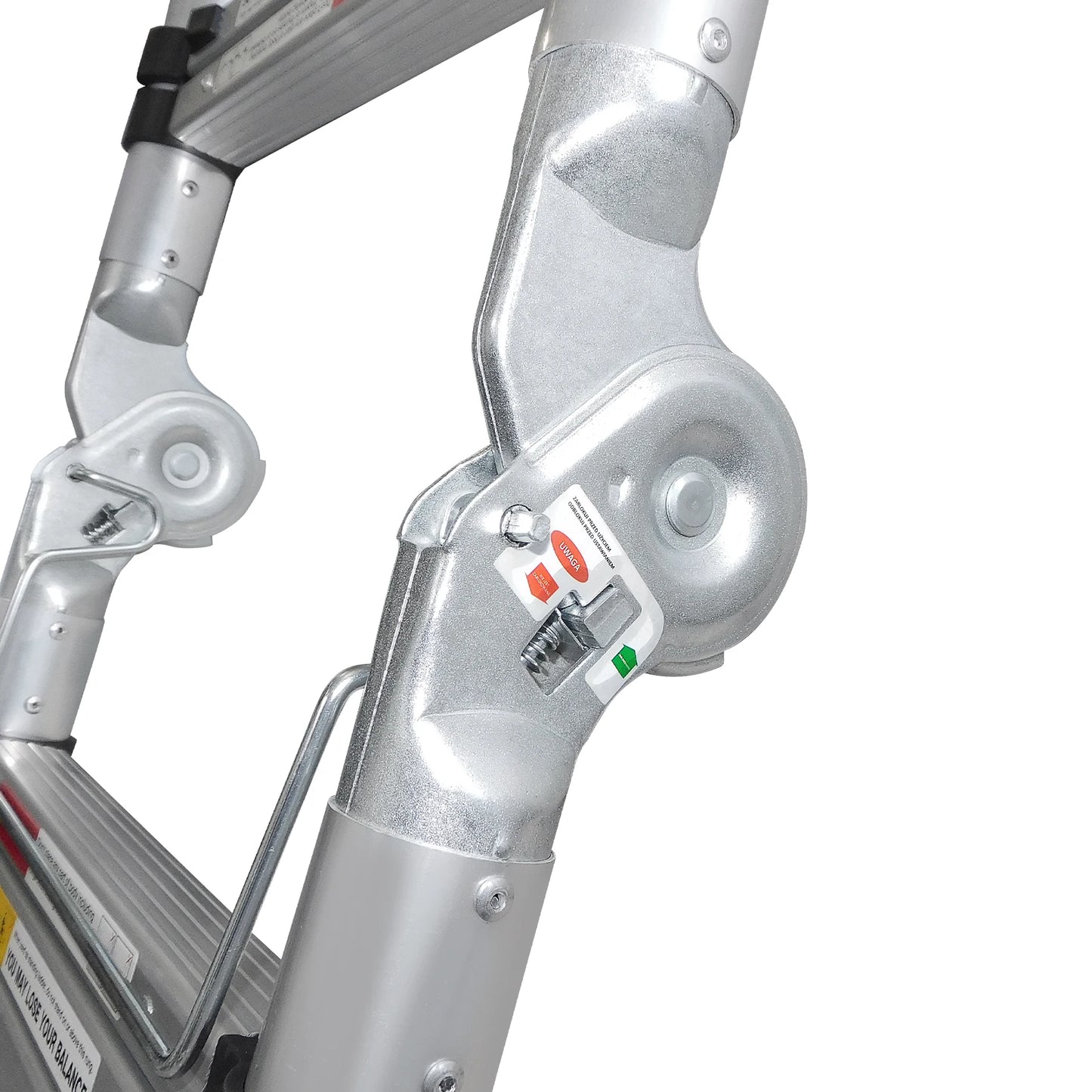 3.8M/5M Portable Folding Ladder ,Household  Telescopic A-Frame & Vertical Ladder , Aluminum & Stainless Steel, No Slip,150kg