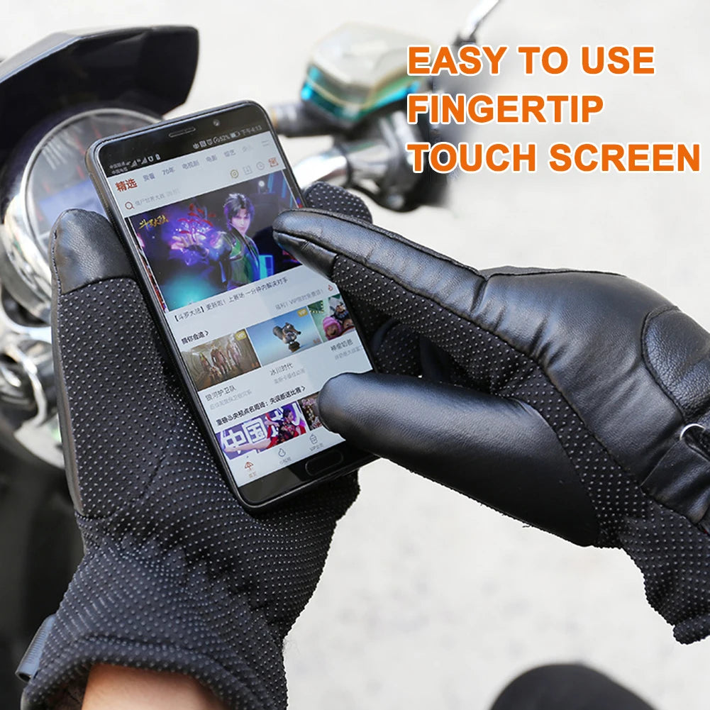Electric Heating Gloves Men Women Heated Gloves Winter Skiing Snowboarding Can Touch Screen Snow Gloves (Excluding battery)