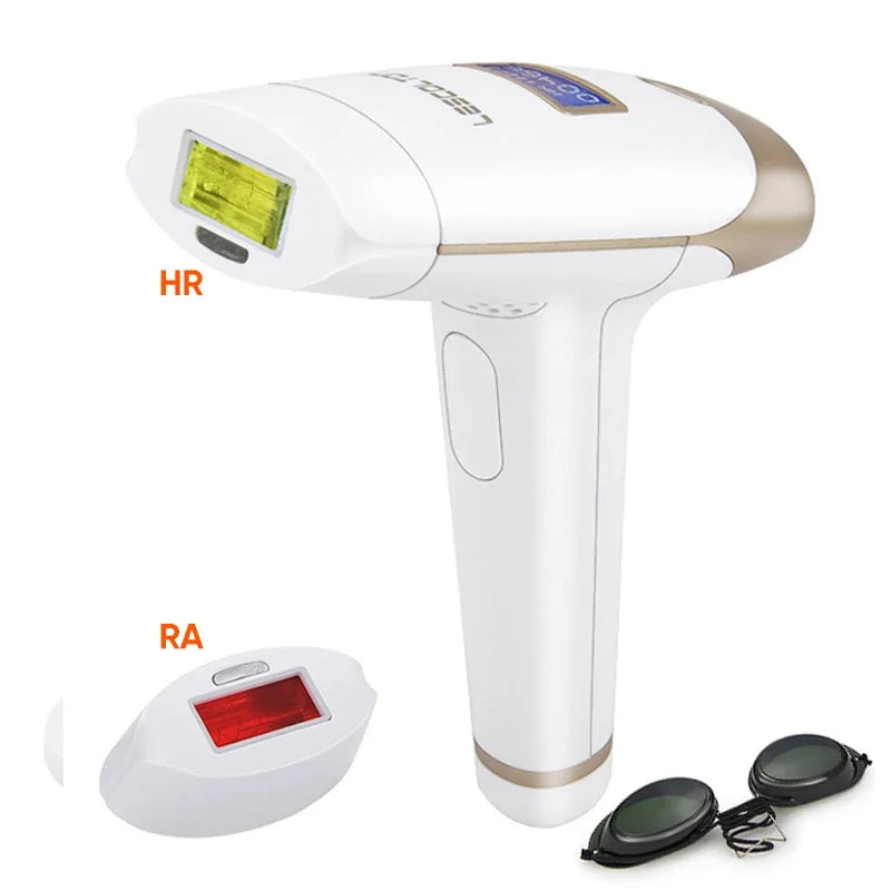 Lescolton IPL hair removal epilator features an auto flash launch, LCD display, and five power levels for effective hair removal.