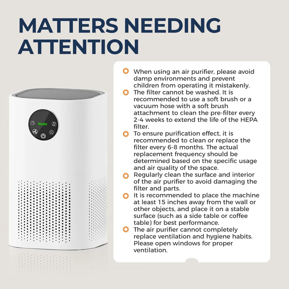 Air Purifier with H13 True HEPA Filter for Home Allergies and Pets Hair, Smokers in Bedroom