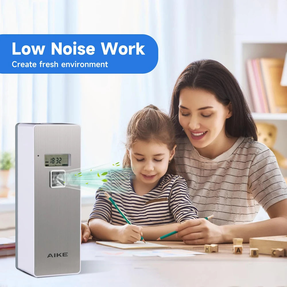 AIKE Automatic Air Freshener Set Timing Spray Dispenser with LCD Screen,Wall-Mounted/Standing Air Purifier for Home,Hotel Toilet
