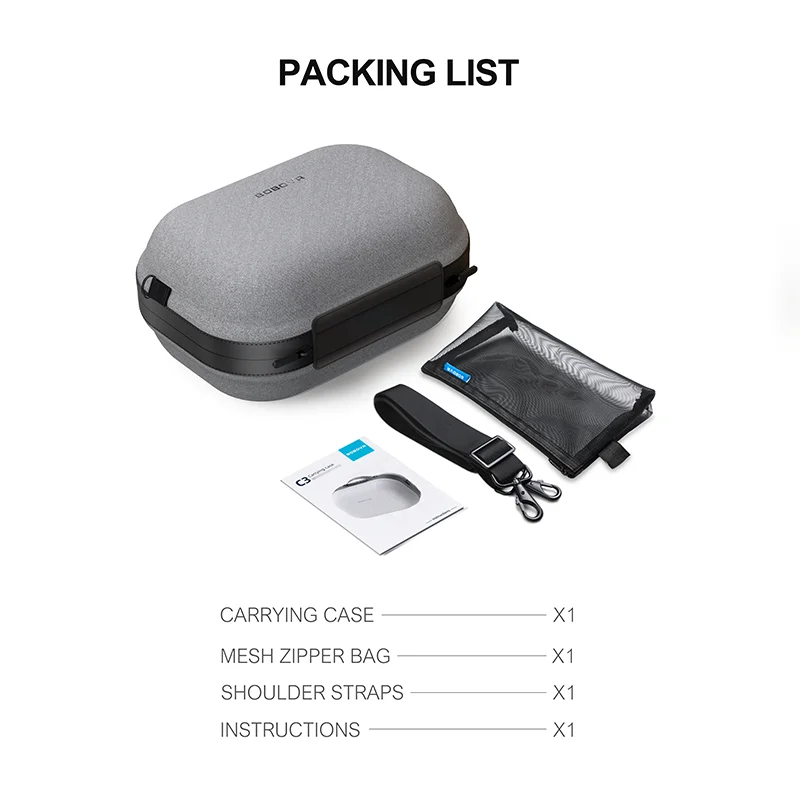 BOBOVR C3 Carrying Case For Quest3/Quest 3S S3 Pro Strap Storage Box Three Versatile Modes Desktop Stand for Tidy Workspace