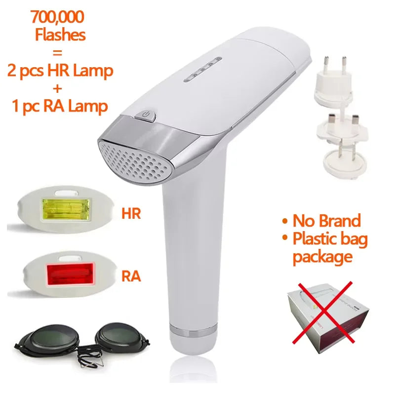 Lescolton IPL hair removal machine special lamp for rejuvenation with two heads for skin enhancement and hair removal.