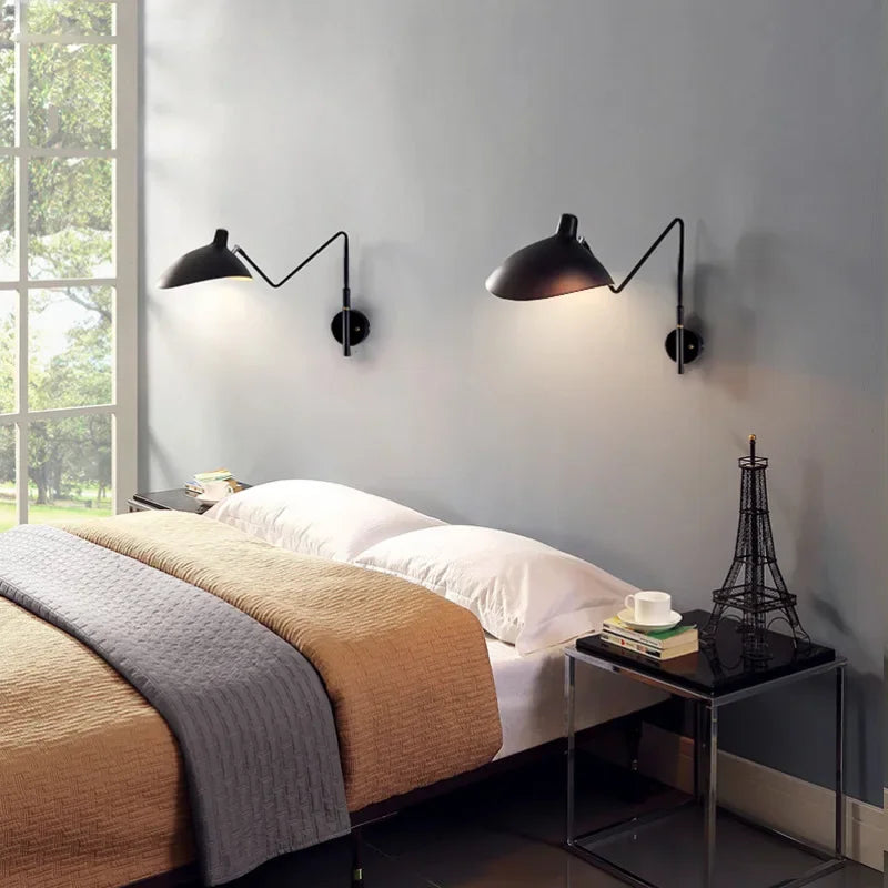 Nordic DaWn Spider Serge Mouille Wall Lights Bedroom Industrial Retro Wall Lamp Creative Simple Living Room Led Light Fixtures