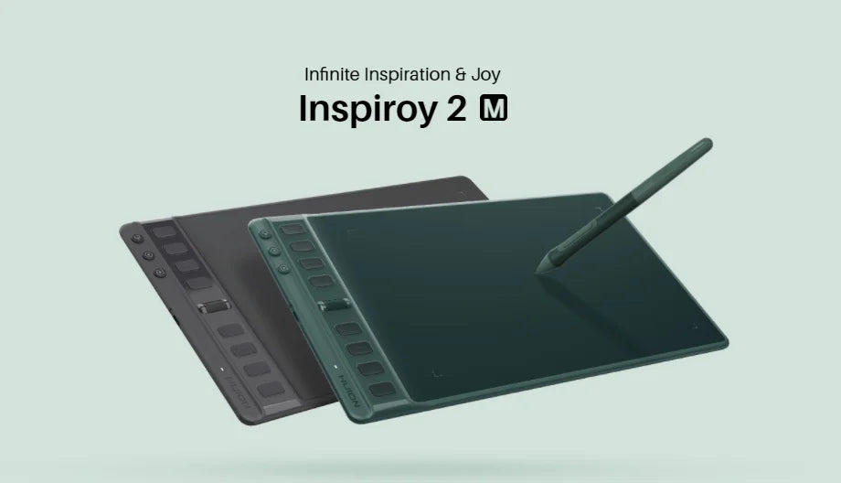 8.7x5 Inch Graphics Tablet Huion Inspiroy 2 M H951P Digital Tablet PenTech3.0 PW110 Battery-free Stylus with Scroller Group Keys
