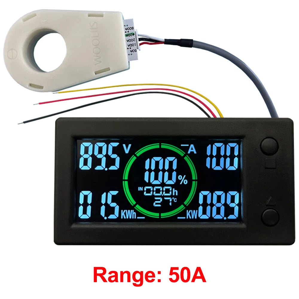 Bluetooth DC 0~300v Battery Monitor Hall Coulomb Tester Digital Voltmeter Ammeter Capacity Power Electricity AH Voltage Meter