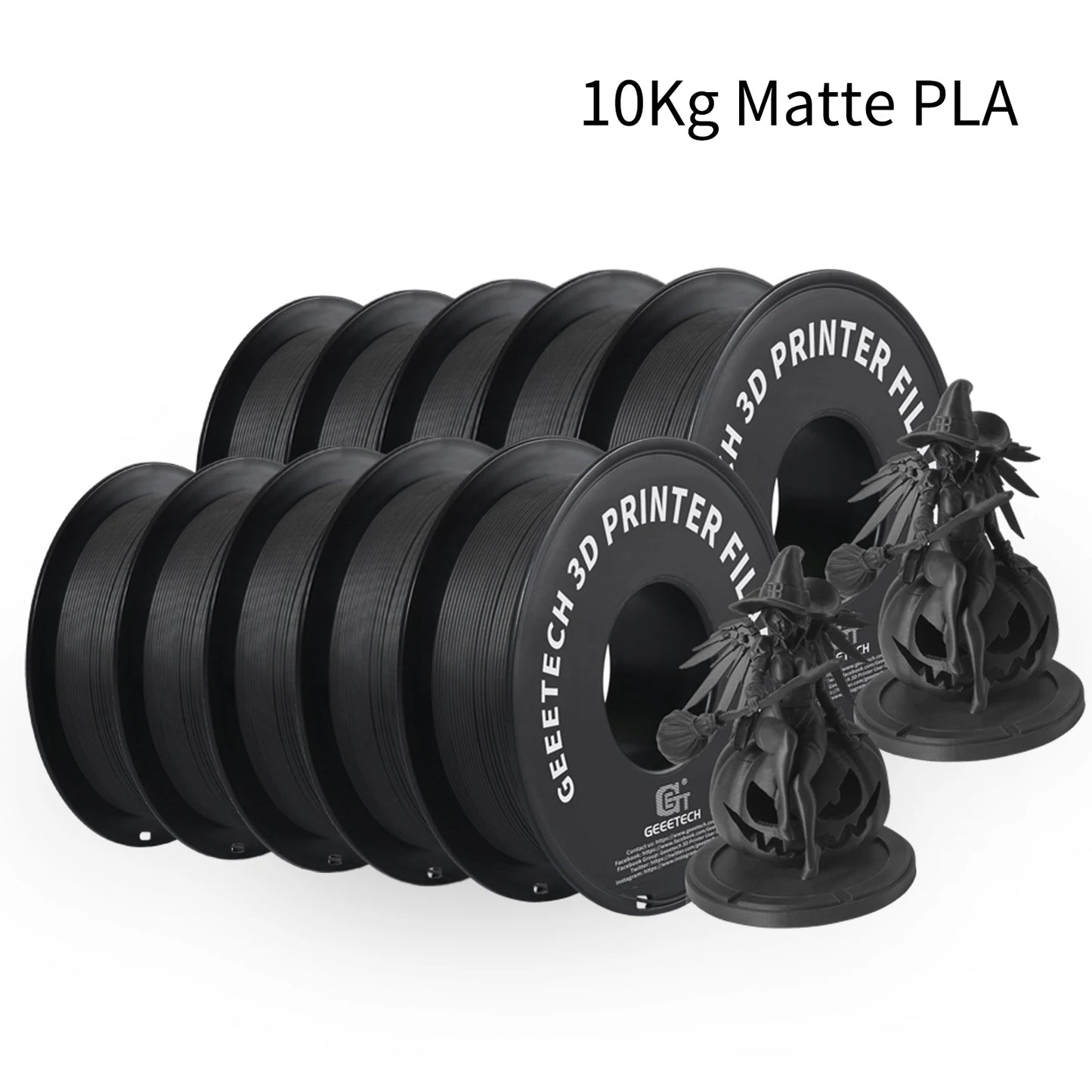 GEEETECH 10Kg In One Box Matte/PETG/Silk PLA/TPU/ABS 3D PLA Filament 1.75mm Spool Wire For 3D Printer Material,Safety