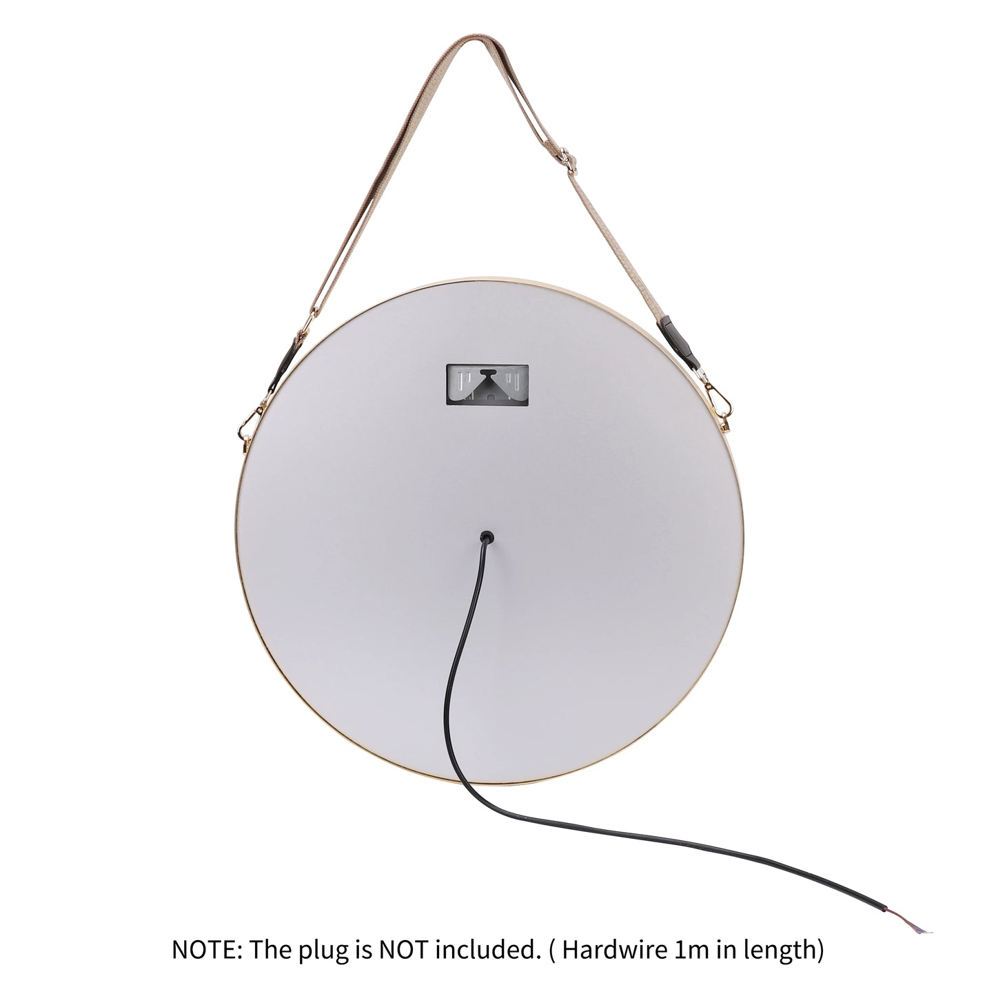 Frame Round Mirror,Round Bathroom Mirror with Light,Wall Mounted Lighted Vanity Mirror, Anti-Fog & Dimmable Touch Switch