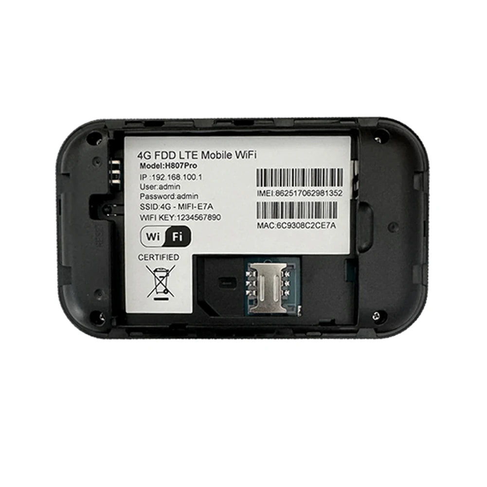 H807Pro Pocket WIFI Router Wireless 4G WIFI Router Mobile with Sim Card Unlock Modem 150Mbps WiFi Hotspot Mobile Router
