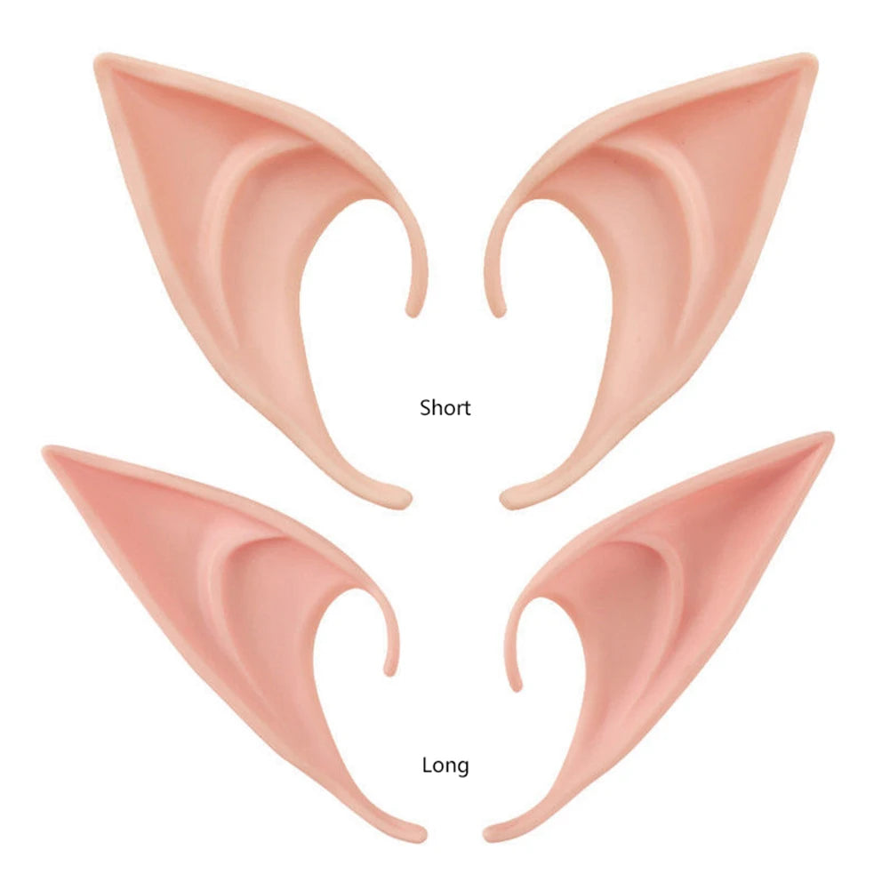 1-10Pairs Halloween Elf Ears,Latex Ears for Angel,Halloween Cosplay Decoration,Masquerade Costume,Fairy Photo Props for Girl