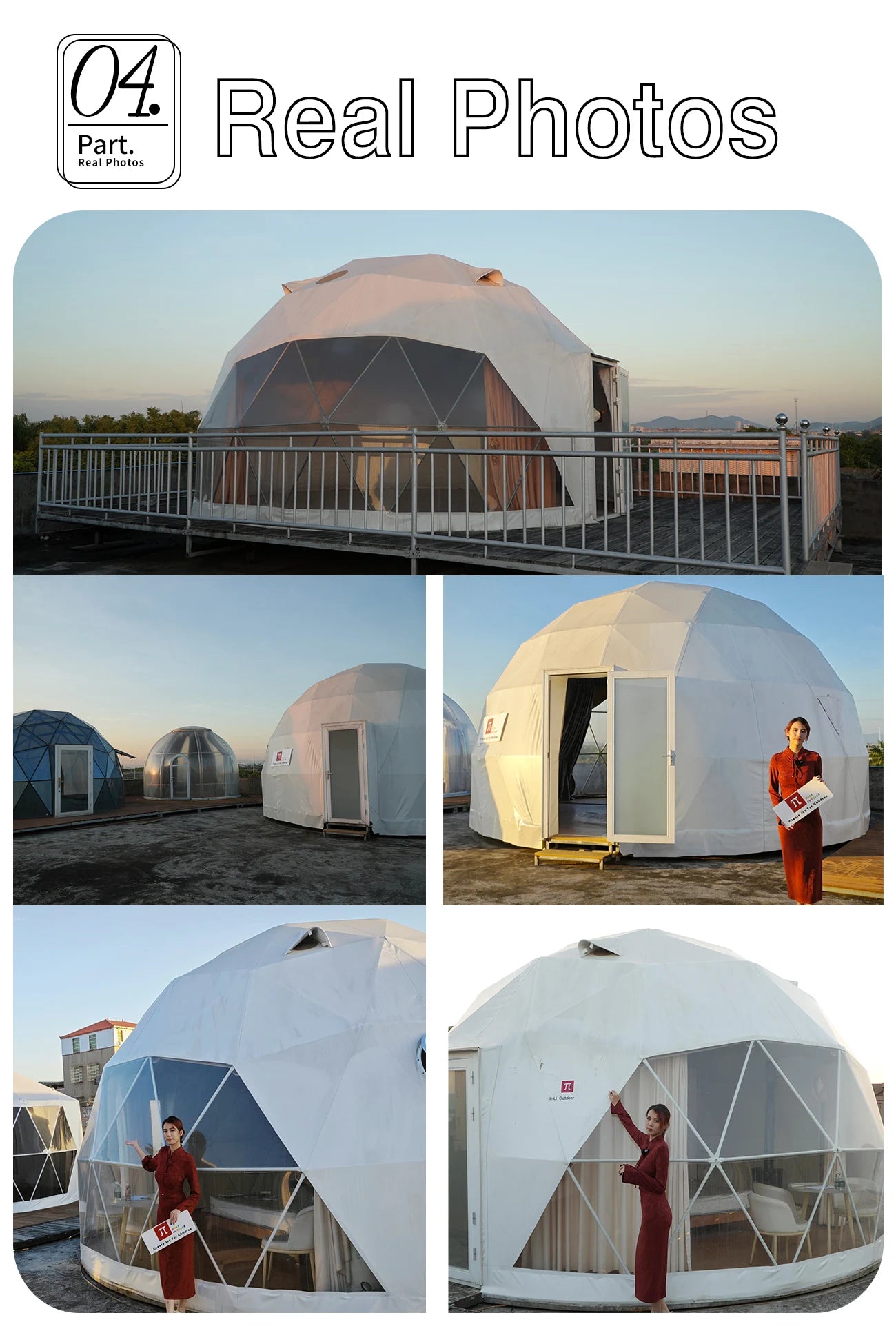 Factory Global Shipping Geodesic Dome Tent Spherical Tent Hotel Resort Outdoor Luxury Glamping Dome Transparent Starry Sky Tent