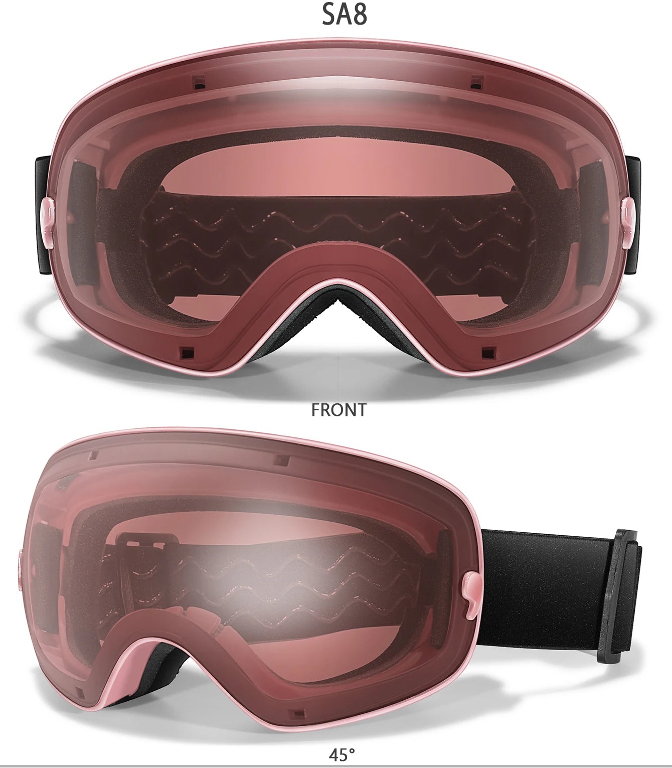 Winter Outdoor SKI Goggles Men And Women Teen, Free Optical Frame and Bag, UV400 Anti-Fog Snowboard Eyewear, Charistmas Gifts