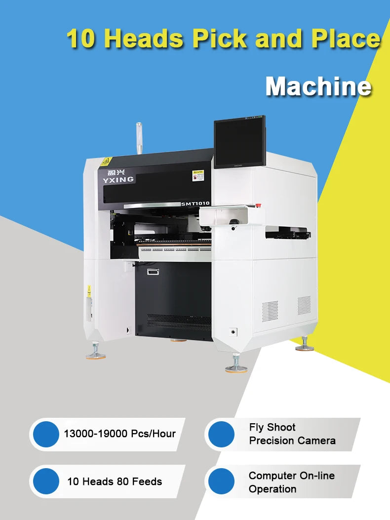 Stock in EU High Quality SMT Production Line PCB LED Manufacturing Equipment Automatic SMD Pick and Place Machine Chip Mounter
