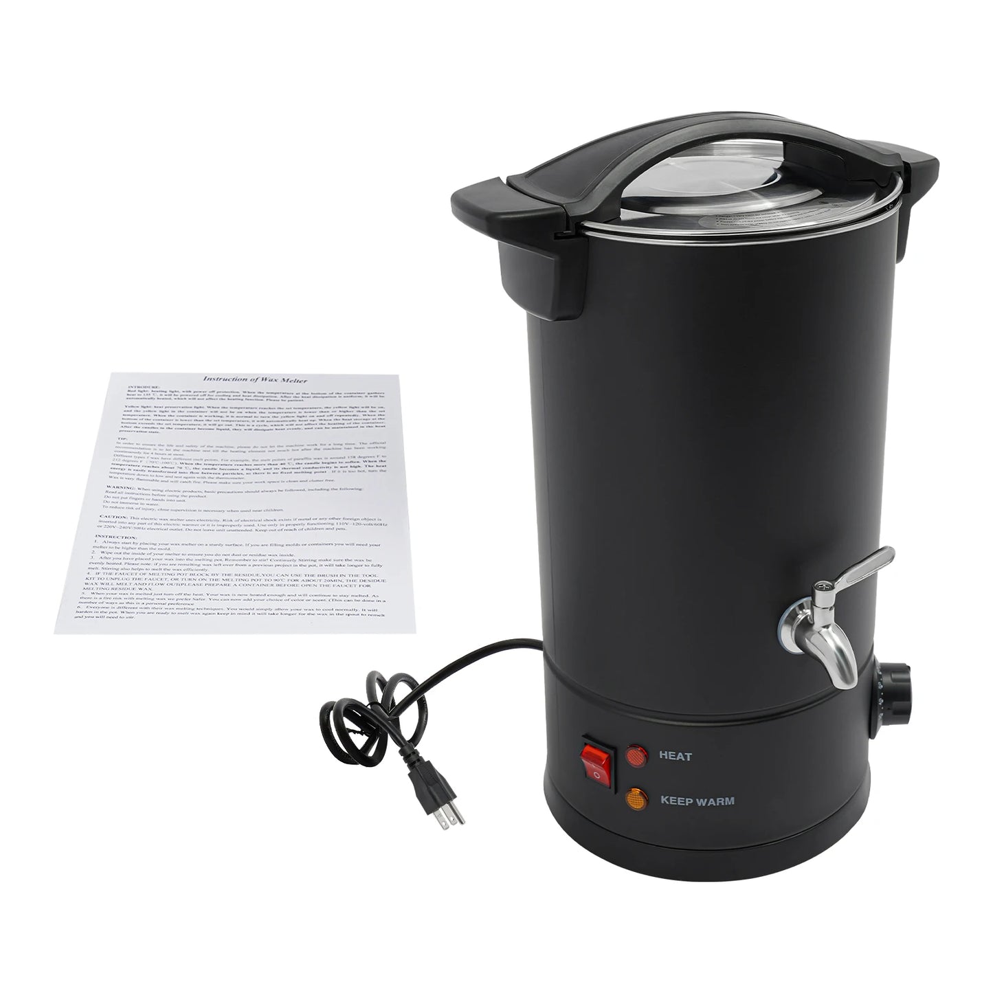Professional Wax Melting Furnace 8/10/12/15L for Candle Making Repair Large Capacity Easy to Use & Clean