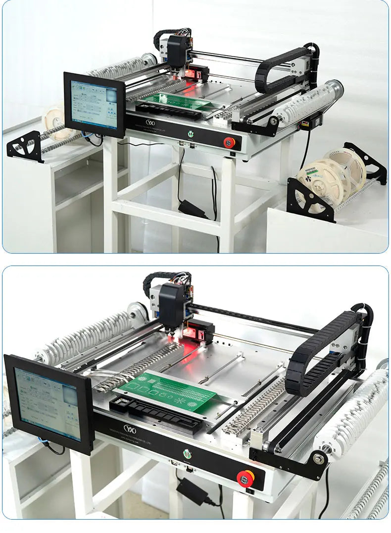 Stock in EU Full Automatic Desktop SMD Pick and Place Machine Flying Vision Precision Camera For SMT Led Production Line