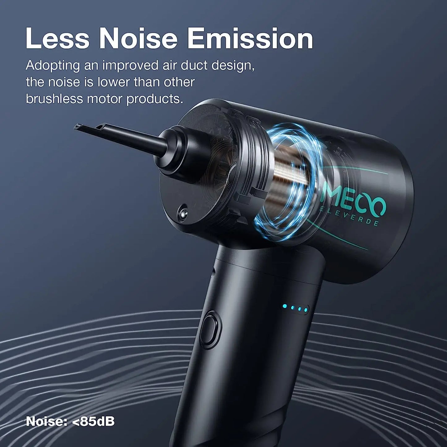 MECO ME CA1 Compressed Air Duster for Computers Protable Cordless Air Blower Computer Cleaning with LED Light for PC Keyboard