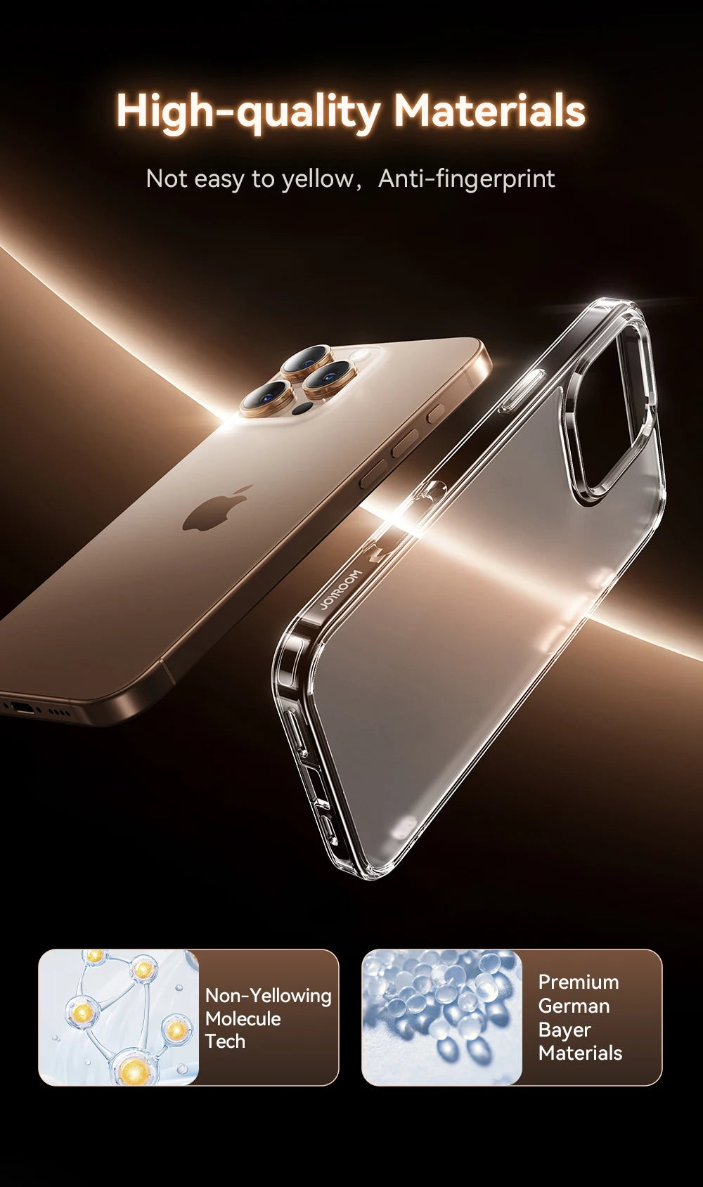 Joyroom For iPhone 17 Pro Max Case Frosted Case Shockproof Matte Case Cover For iPhone 16 Pro Max Wireless Charger Magnet Cover