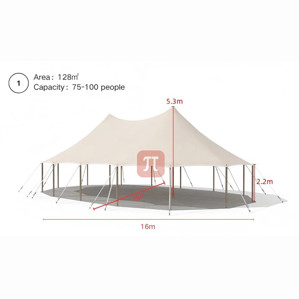 Outdoor Hotel Tent Camping Team Building Pole Tent Party Restaurant Resort Wedding Luxury Tent Hot Sale Wild Luxury Canopy Tent