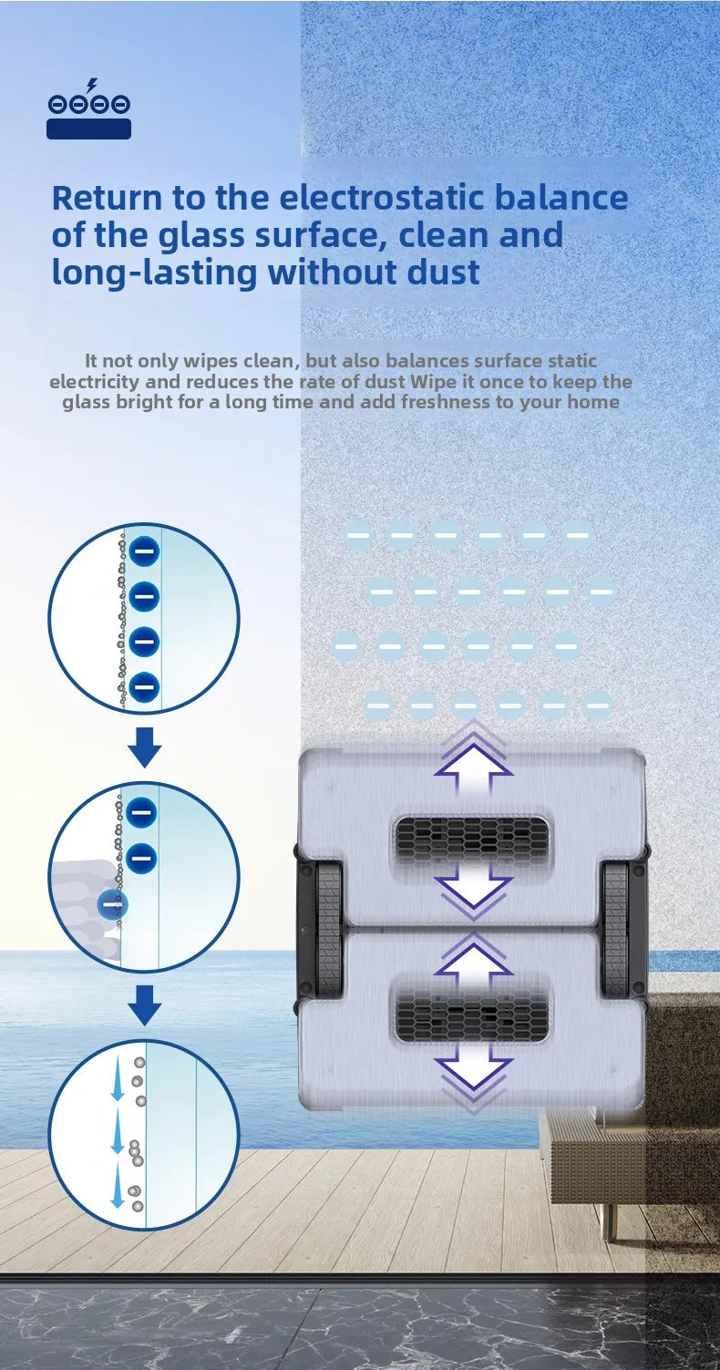 HOBOT S7 Pro Home Fully Automatic Glass Cleaning Artifact Double sided Ponyo Remote Control Window Cleaning Robot water spray