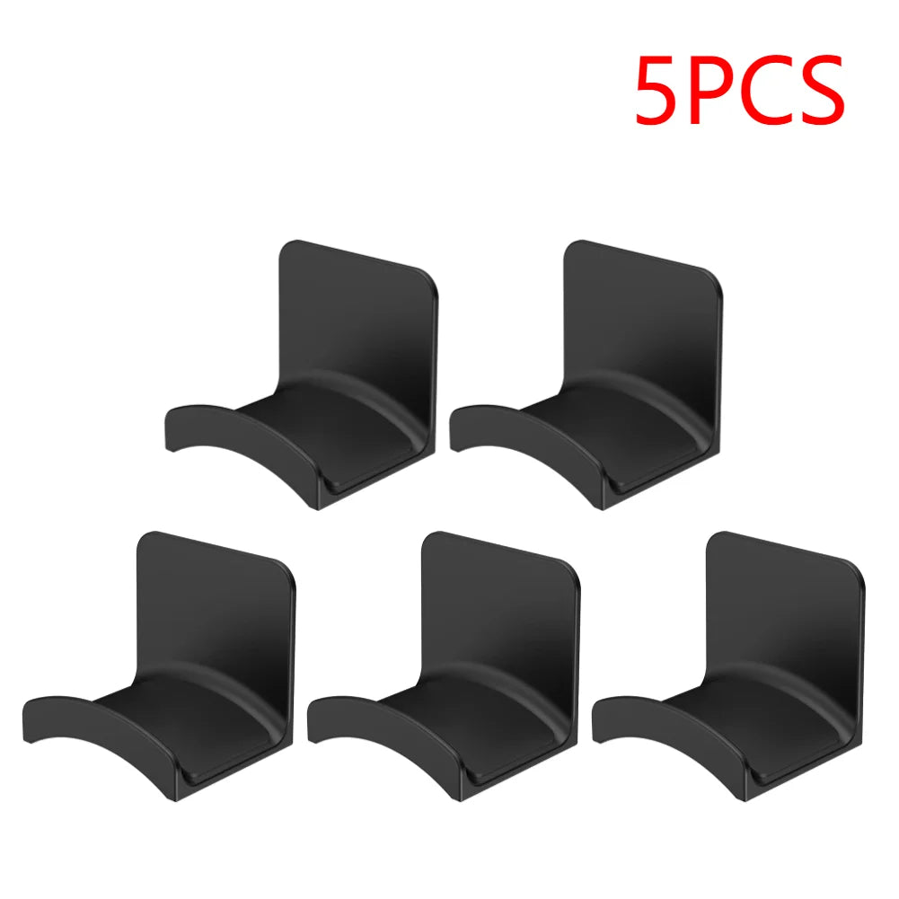 1-5PCS Universal Headphone Stand Adhensive Plastic Wall Mount Hanger Under Desk Headset Rack Holder Support for Gaming Earphone