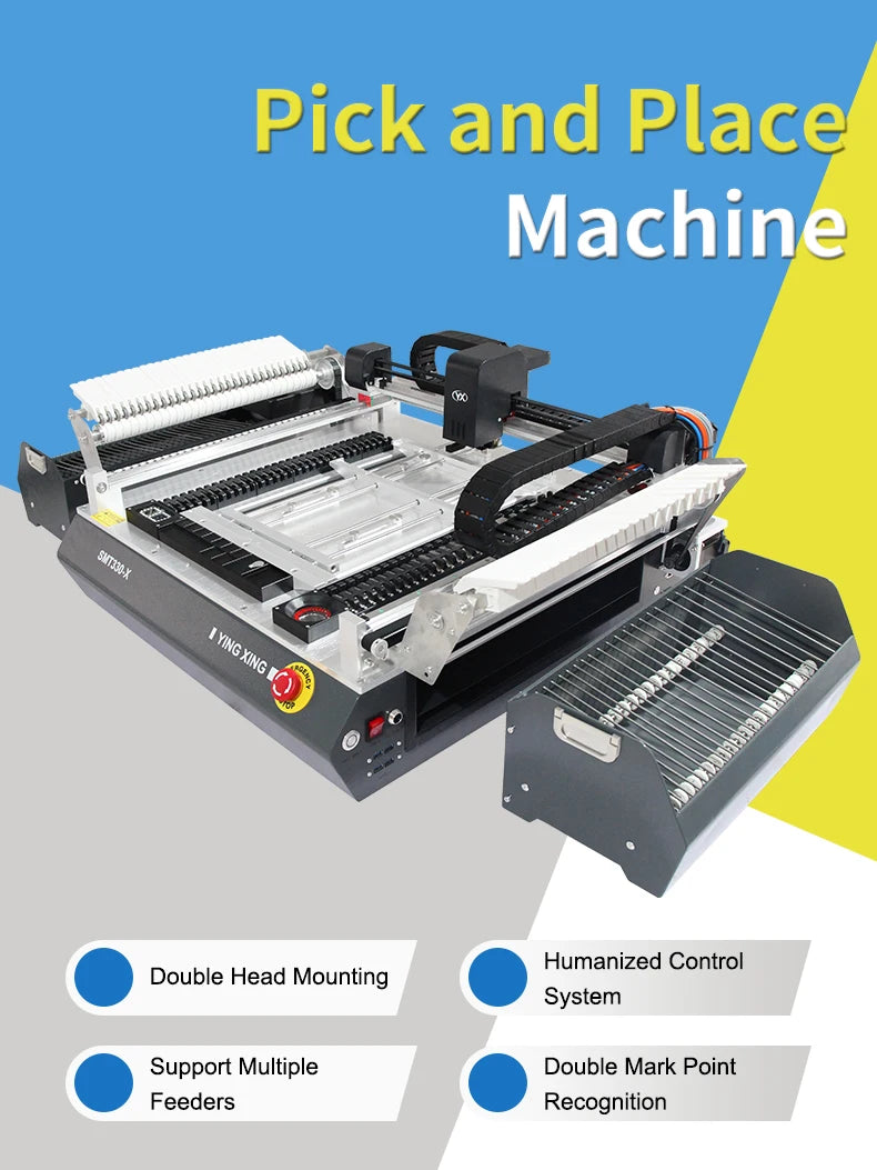 Stock in EU YX HOT SALE Pick and Place Machine SMT330-X with High Precision Mount with Step Servo System