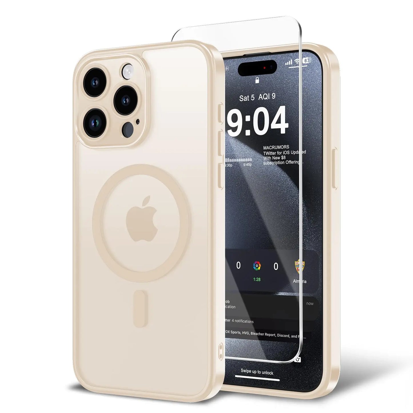 for iPhone 16E/iPhone 17E Case with Screen Protector, [Compatible with Magsafe] Ultra Slim Translucent Matte Shockproof Protecti