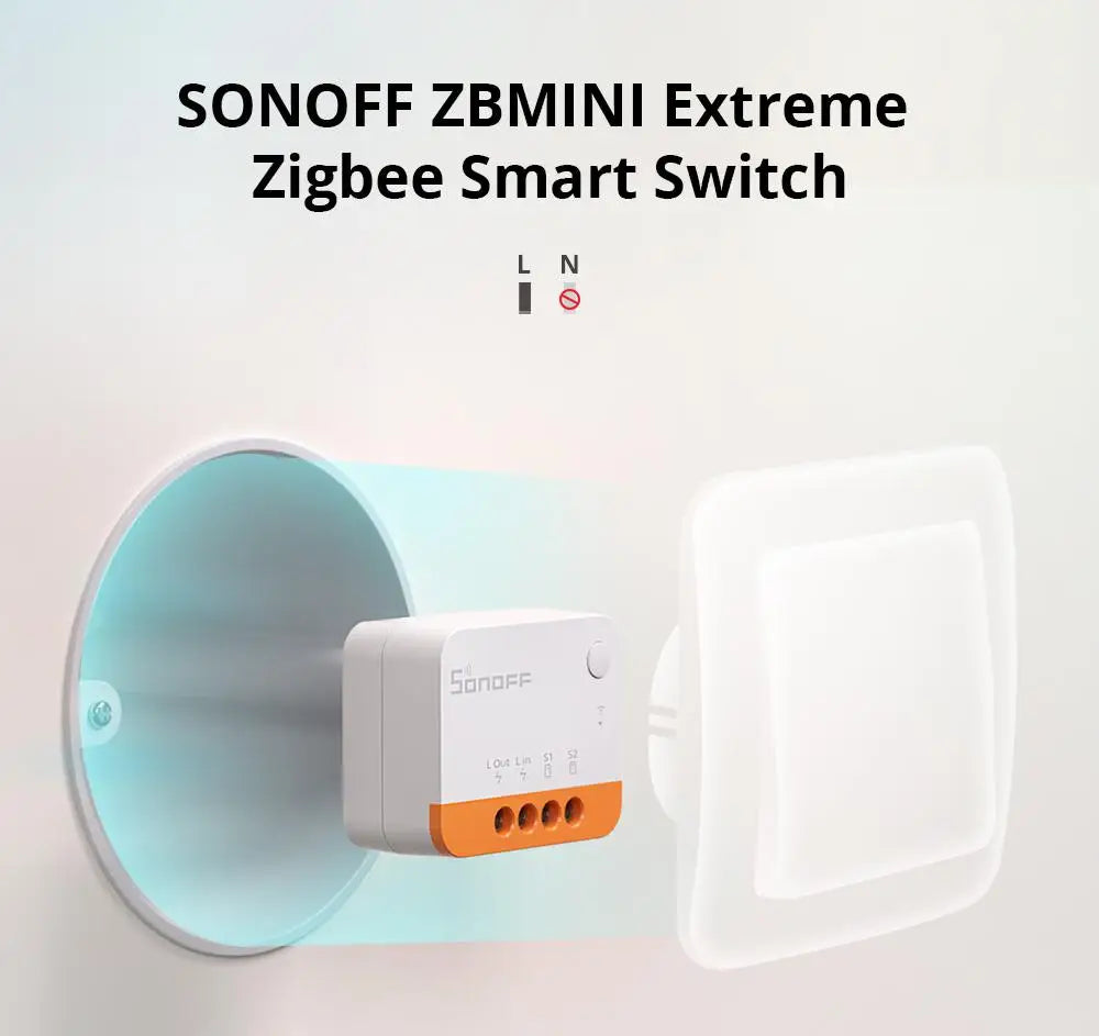 SONOFF ZBMINIL2 Smart Switch No Neutral Wire Required Smart Home 2 Way Wireless Control Work with eWeLink Alexa Google Home ZHA