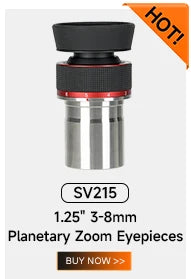 Svbony Eyepiece 1.25" (PLOSSL) PL Telescope Eyepiece 6/12/17/25/32/40mm 4-Element Design 48-Degrees Field of View SV131