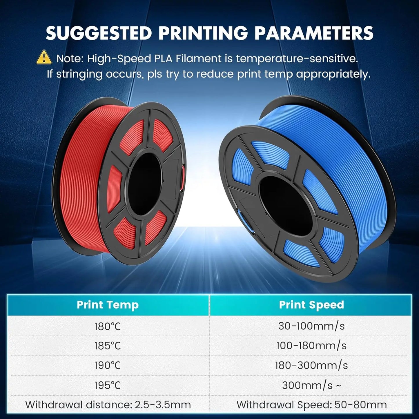 SUNLU 5KG 3D Filament PLA+/PLA+2.0/AntiString PLA /PLA Meta/High Speed PLA Filamnet 1.75mm 1KG Filament for 3D Printer& 3D Pen
