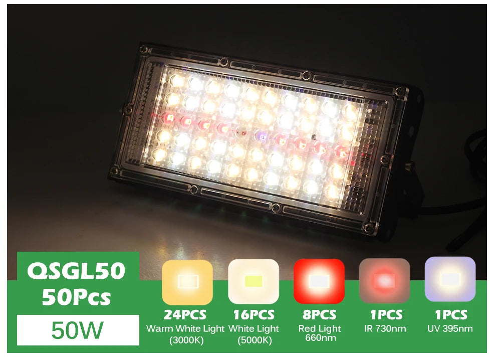 50W 100W 150W LED Grow Light With Stand Full Spectrum Sunlike LED Phyto Lamp For Indoor Greenhouse Plant Growth Lighting