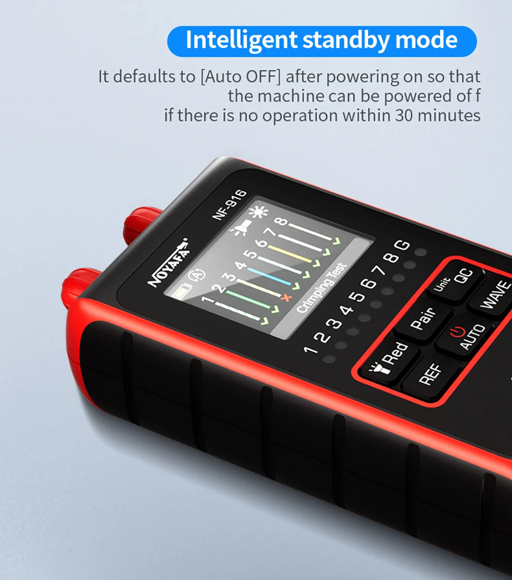 NOYAFA NF-916 4 In 1 Optical Fiber Tester Optical Power Meter VFL REF FC SC ST Visual Fault Locator LCD Display Network Tools