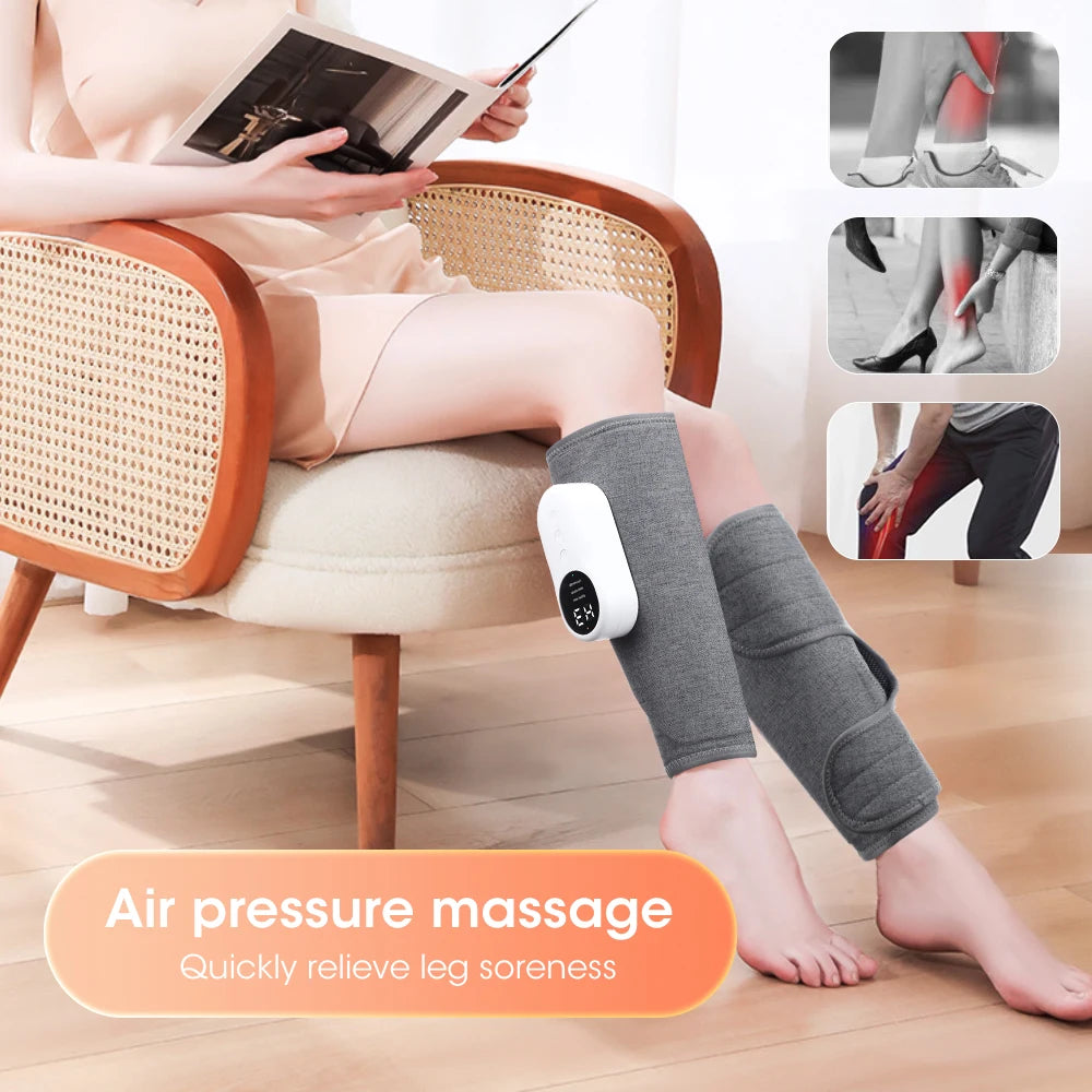 3-modes Air Pressure Calf Massager Electric Leg Massage Device Airbag Air Pressure Massage Leggings Relieve Muscle Soreness
