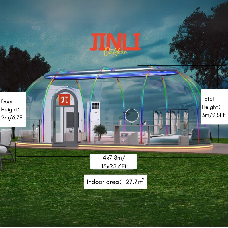 2026Transparent Tent PC Dome Tent Geodesic Lgloo Round Clear House Catering Cabin Hotel Resort Luxury Celebrating Events Tipi